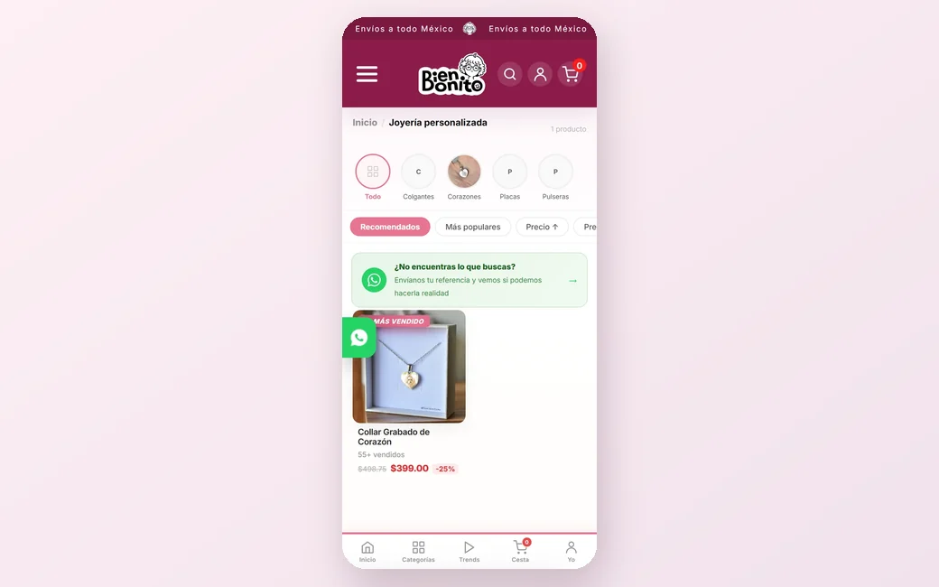 Bien Bonito: en el celular, como una app