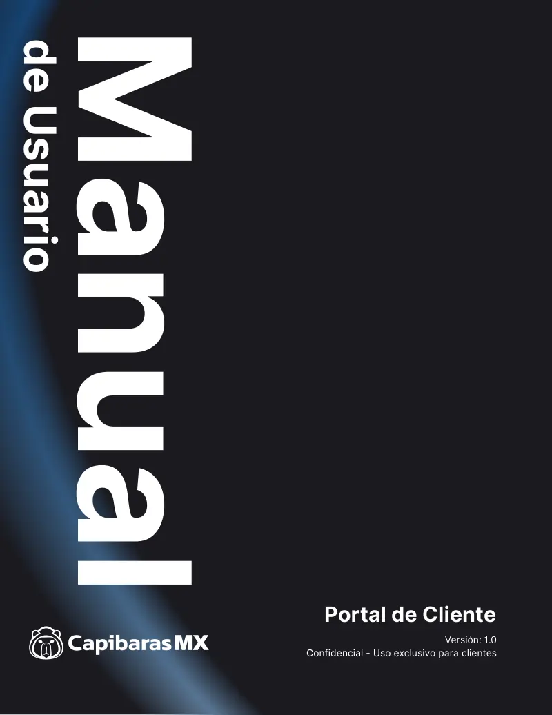 Portada del manual de usuario de CapibarasMX