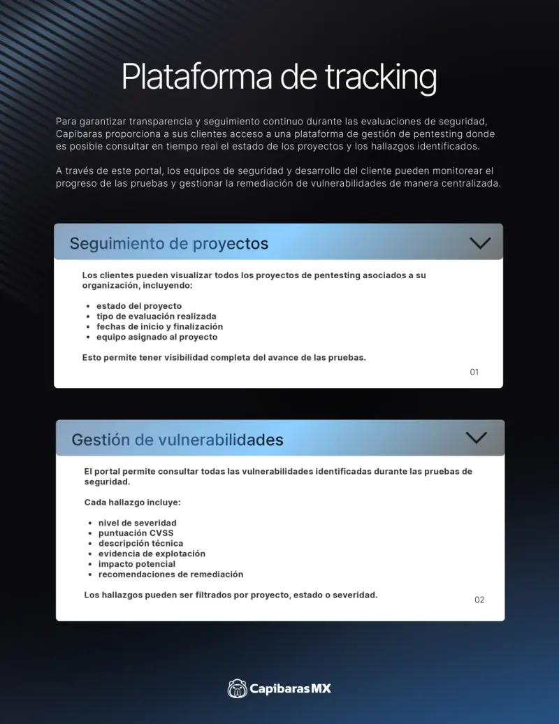 Presentación de servicio, página 16