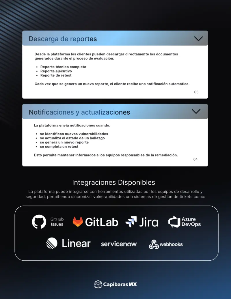 Presentación de servicio, página 17