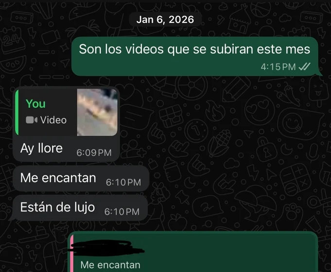 Comentario de un cliente por WhatsApp