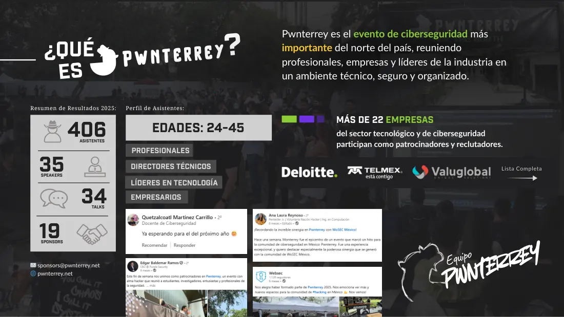 Layout del evento, lámina 2