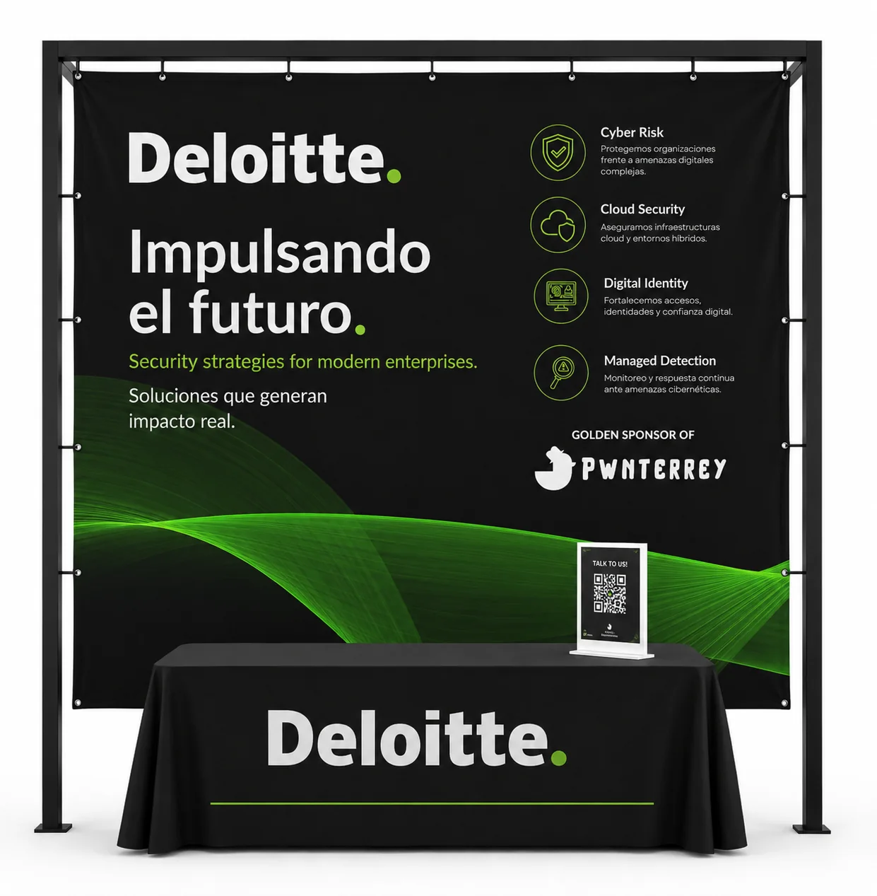 Stand Golden diseñado para Deloitte