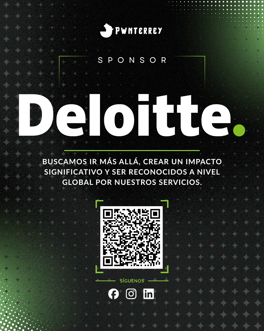 Publicación para anunciar a Deloitte como patrocinador