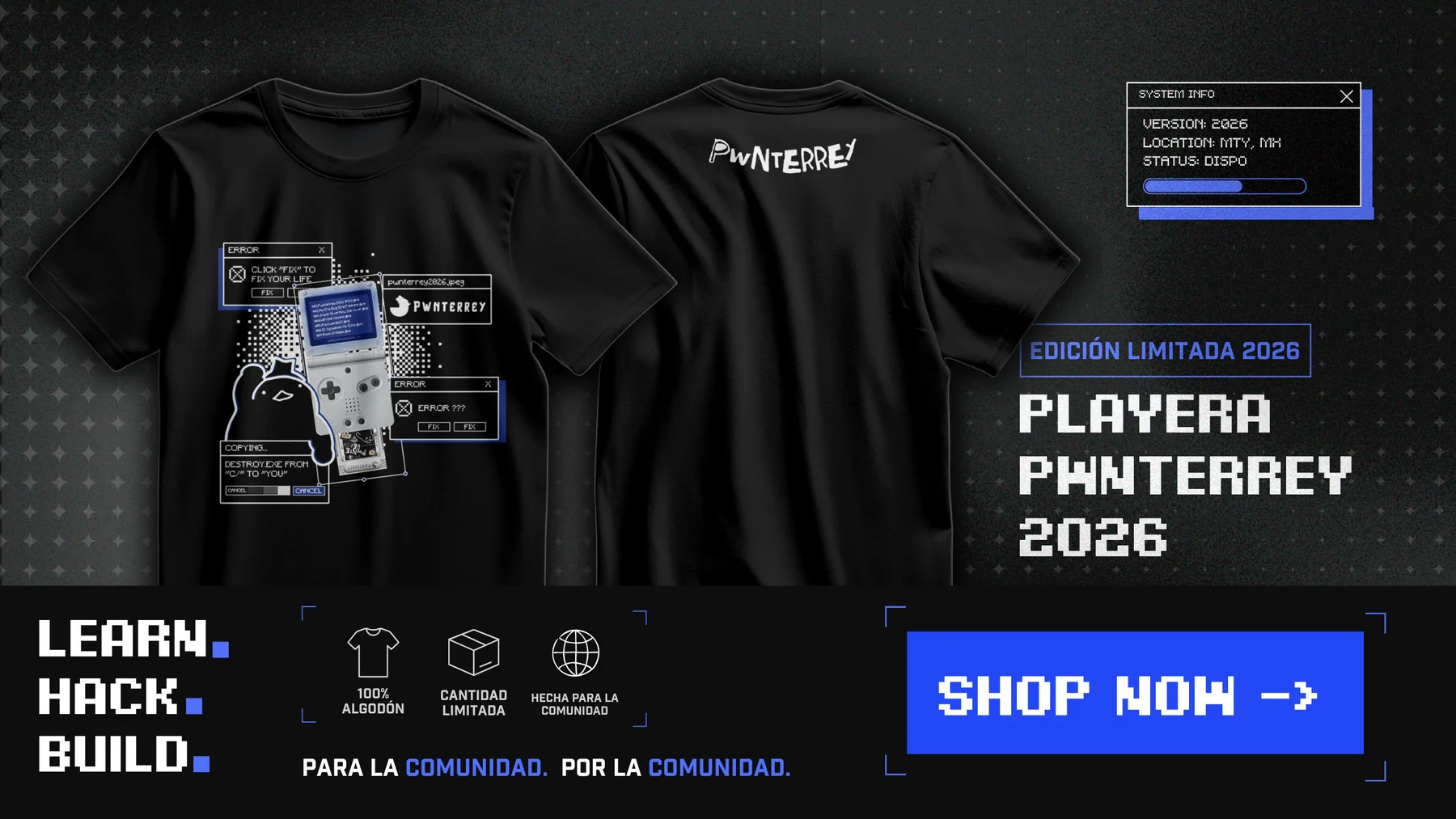 Publicación de playera oficial Pwnterrey