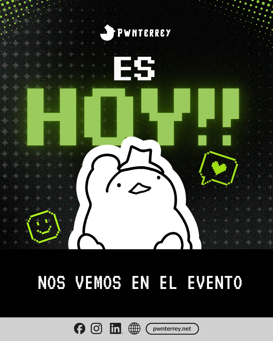 Publicación para anunciar el día del evento